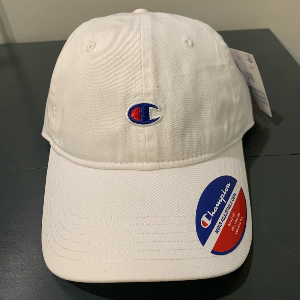 Champion White Men’s Adjustable Hat